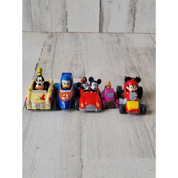 Disney Mickey Pluto Donald mini goofy car play set toy figure - Picture 1 of 10